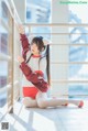 Coser @ 桜 桃 喵 Vol.091: 红色 体操服 (44 photos) P42 No.110e82