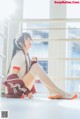 Coser @ 桜 桃 喵 Vol.091: 红色 体操服 (44 photos) P21 No.378f83