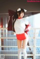Coser @ 桜 桃 喵 Vol.091: 红色 体操服 (44 photos) P20 No.4a4160
